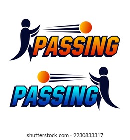 Passing with ball in basketball game vector design