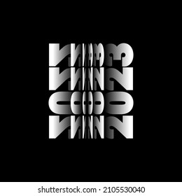 Passing into New Year 2023 Flip text effect isolated on black background, Folding or turning paper effect 2023 Vector Illustration graphic, new year figures typography