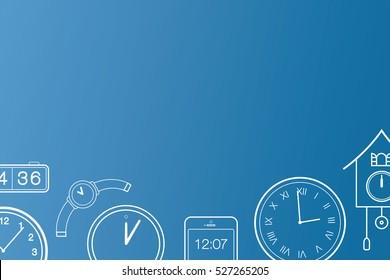 Passing time concept. Running out of time concept. Time is running out, the clock is ticking, act fast, limited time special, act now concept. Email or banner background vector illustration flat art. 