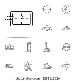 passing time icon. Speed icons universal set for web and mobile
