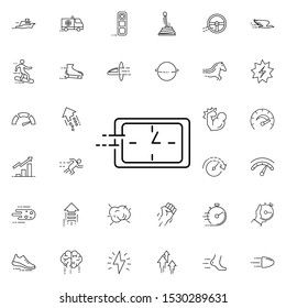 Passing time icon. Universal set of speed for website design and development, app development