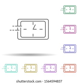 Passing time multi color icon. Simple thin line, outline vector of speed icons for ui and ux, website or mobile application