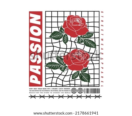 passion Aesthetic Graphic Design for creative clothing, for Streetwear and Urban Style t-shirts design, hoodies, etc.