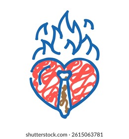 passion business ethics doodle icon sketch vector. passion business ethics sign. isolated symbol illustration