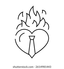 passion business ethics line icon vector. passion business ethics sign. isolated contour symbol black illustration