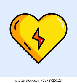 diseño de iconos de esquema de color de pasión