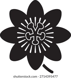Icono de la flor de la pasión – Ilustración vectorial