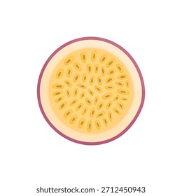 Fruta de la pasión cortada por la mitad sobre un fondo blanco. Alimentación saludable. Frutas tropicales.