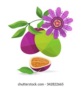Passion fruit and flower