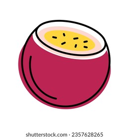 icono fresco de fruta de la pasión ilustración aislada