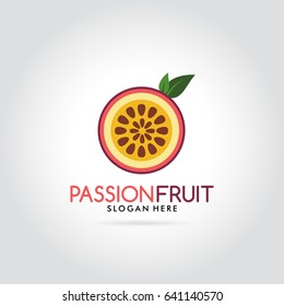 Passion Fruit Fresh Modern Logo Illustration