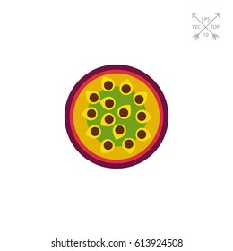 Passion fruit half