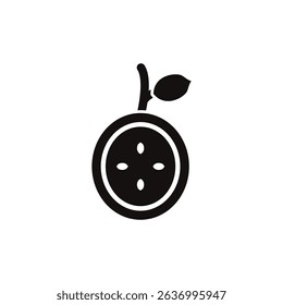 passion fruit icon collection .design style with background