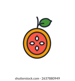 passion fruit icon collection .design style with background