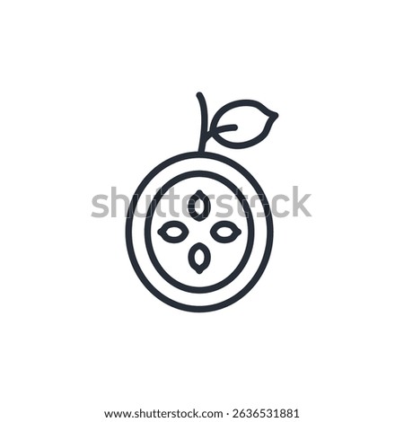 passion fruit icon collection .design style with background
