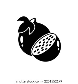 Passion Frucht Symbol Design. einzeln auf weißem Hintergrund. Vektorgrafik