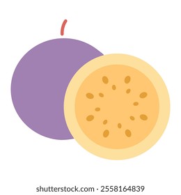 Passion Fruit icon elements Fruit isolate illustration vector