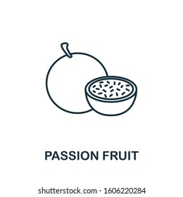 Passion Fruit icon from fruits collection. Simple line element Passion Fruit symbol for templates, web design and infographics