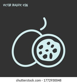 Passion Frucht Icon Linie Element. Vektorgrafik der Passion Frucht-Icon-Linie einzeln auf sauberem Hintergrund für Ihr Web Mobile App Logo-Design.