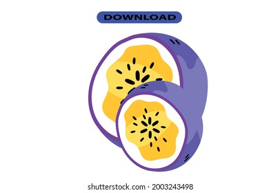 icono de fruta de la pasión o logotipo de alta resolución