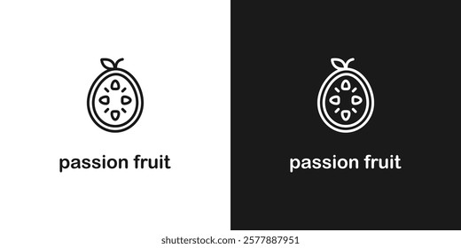 Passion fruit icon. Passion fruit vector icon. Fruit symbols for your web design. Fruits icon