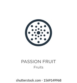 Passion fruit icon vector. Trendy flat passion fruit icon from fruits collection isolated on white background. Vector illustration can be used for web and mobile graphic design, logo, eps10