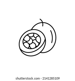 Símbolo de símbolo de la fruta de la pasión elementos vectoriales para web infográfica