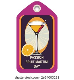 Passion Fruit Martini Day Datumstag, Vektorgrafik