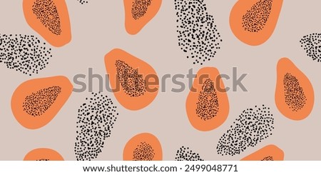 Passion fruit seamless pattern.Illustration of tropical plant.