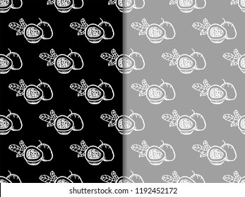 Passion fruit tropical seamless pattern