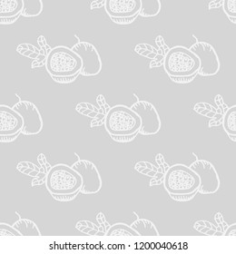Passion fruit tropical seamless pattern