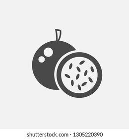 passion fruit vector icon food