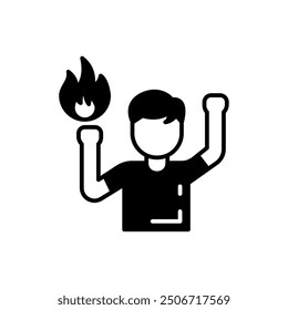 Passion Glyph Icon, Vector illustration