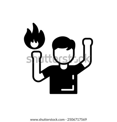 Passion Glyph Icon, Vector illustration