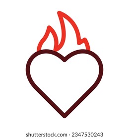 Passion Glyph Two Color Icon For Personal And Commercial Use.

