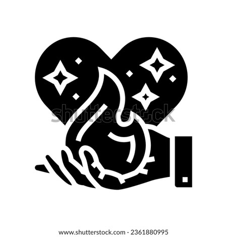 passion heart succes challenge glyph icon vector. passion heart succes challenge sign. isolated symbol illustration