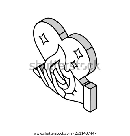 passion heart succes challenge isometric icon vector. passion heart succes challenge sign. isolated symbol illustration