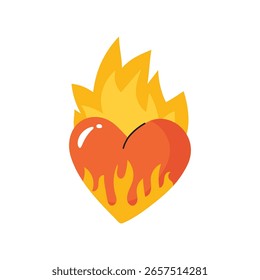 Passion Heart vector sticker EPS 10 file