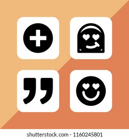 passion icon. 4 passion set with quote, in love and cross vector icons for web and mobile app