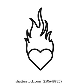 Passion icon Black line art vector logo