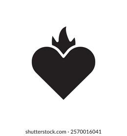 Passion icon black and white vector outline sign