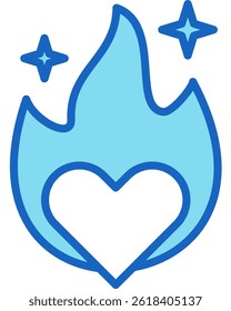 Passion Icon Blue Vector Illustration