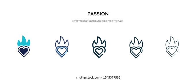 passion icon in different style vector illustration. two colored and black passion vector icons designed in filled, outline, line and stroke style can be used for web, mobile, ui