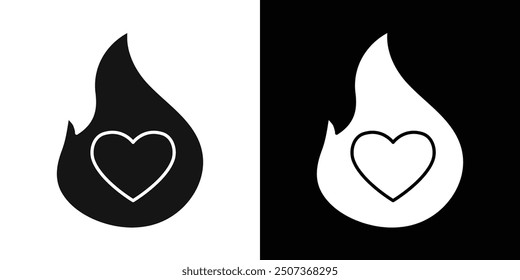 Passion icon flat line symbol set.