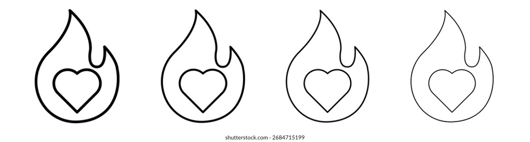 Conjunto de contorno de arte de Ilustración vectorial de línea delgada plana