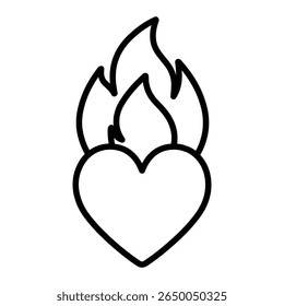 Icono de la pasión plana delgada esquema de arte Logo