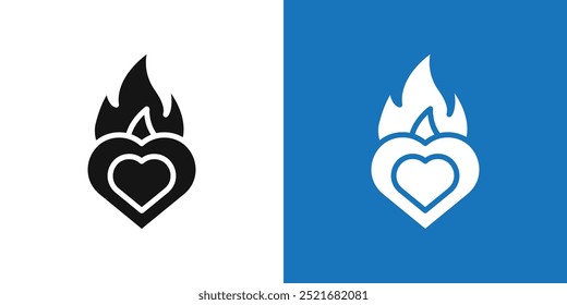 Passion icon Flat vector set outline
