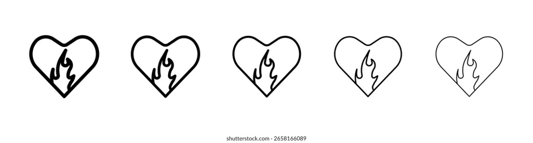 Icono de la pasión aislado Vector sobre fondo blanco