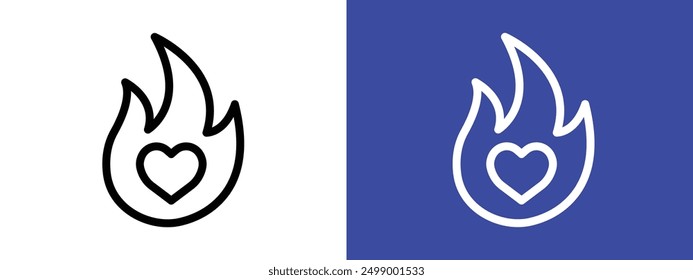 Passion icon logo sign set vector outline
