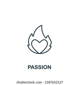 Passion Icon. Monochrome Simple Icon For Templates, Web Design And Infographics